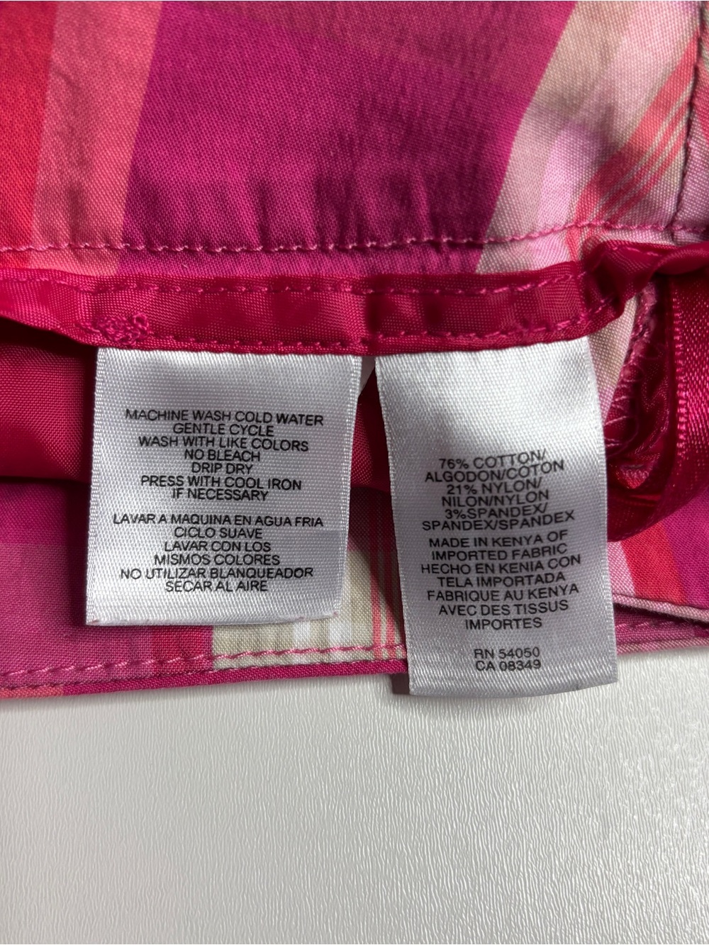 Jones New York Pink Plaid Bermuda Shorts Size 6 Preppy Summer Golf - Picture 11 of 12